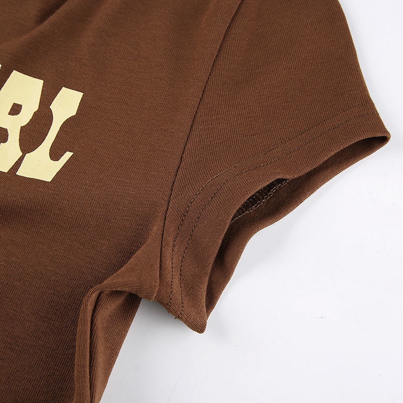 Áo Crop Top Vải Denim Cổ Tròn Tay Ngắn Thời Trang Quyến Rũ Cho Nữ