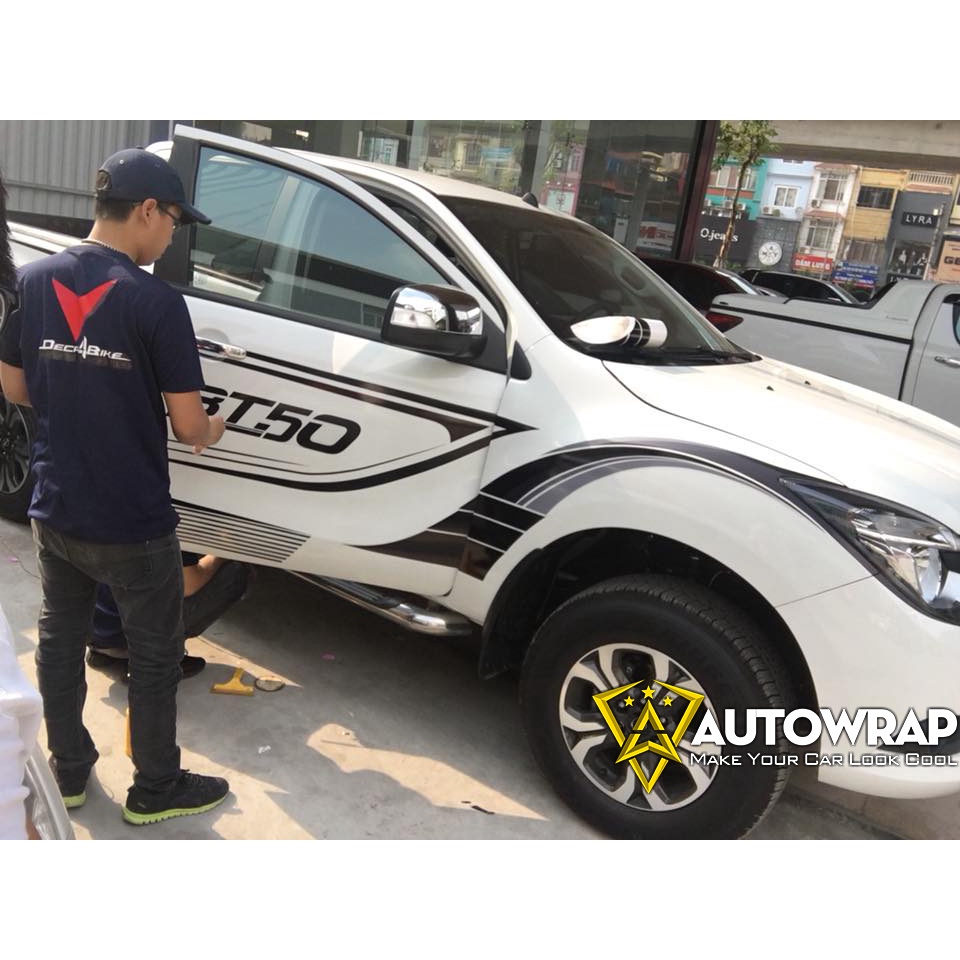 Tem họa tiết xe BT50 Limited - Tem họa tiết ô tô Mazda, tem dán sườn xe thể thao