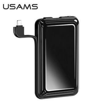 [ Chính hãng ] Sạc dự phòng Usams CD107 vỏ nhôm sơn tĩnh điện, dây cáp sạc cùng lúc Iphone & Micro