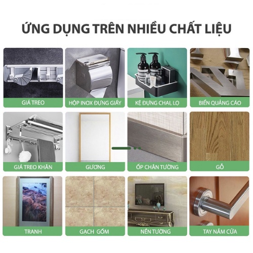 Keo Dán Đa Năng 40gr 18gr 6gr - Dính Siêu Chắc, Siêu Chịu Lực, Treo Giá, Kệ, Gương