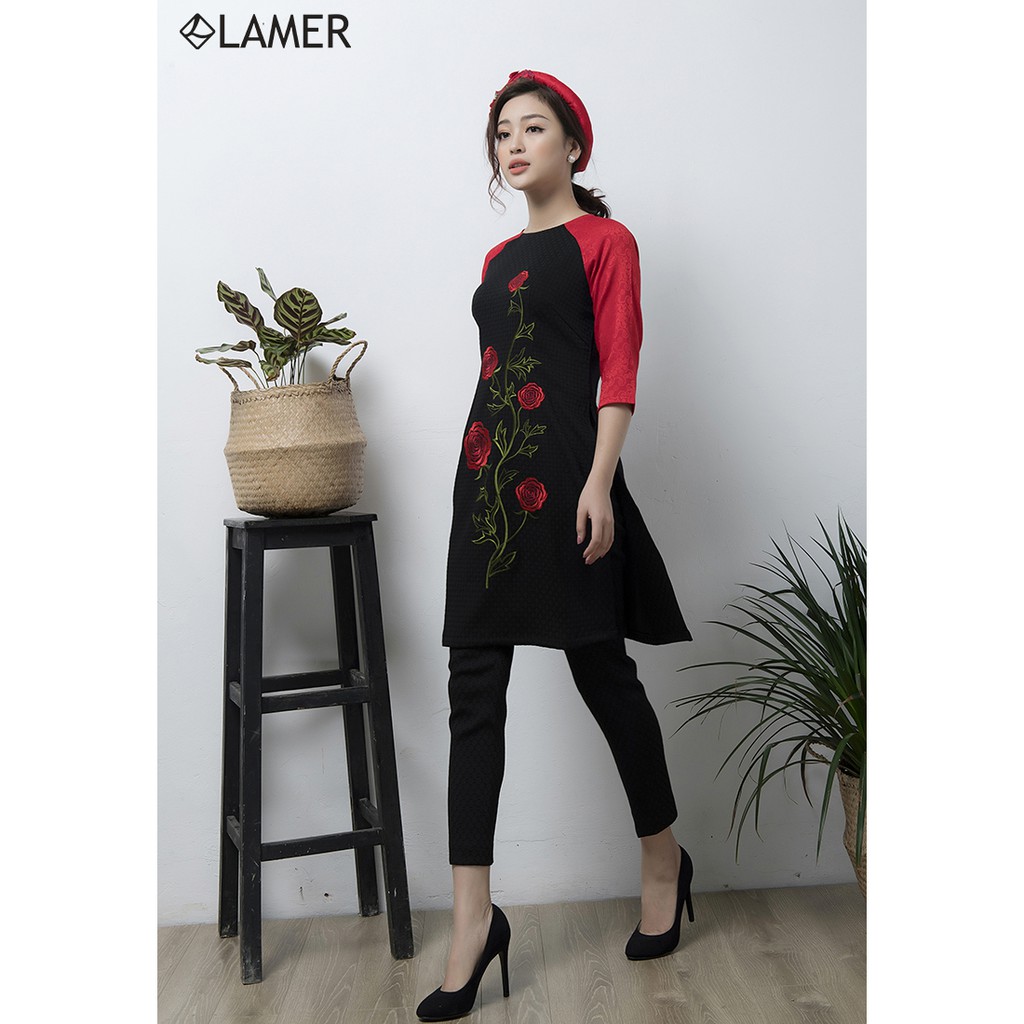 Áo Dài Gấm Cách Tân Lamer L61A17T194