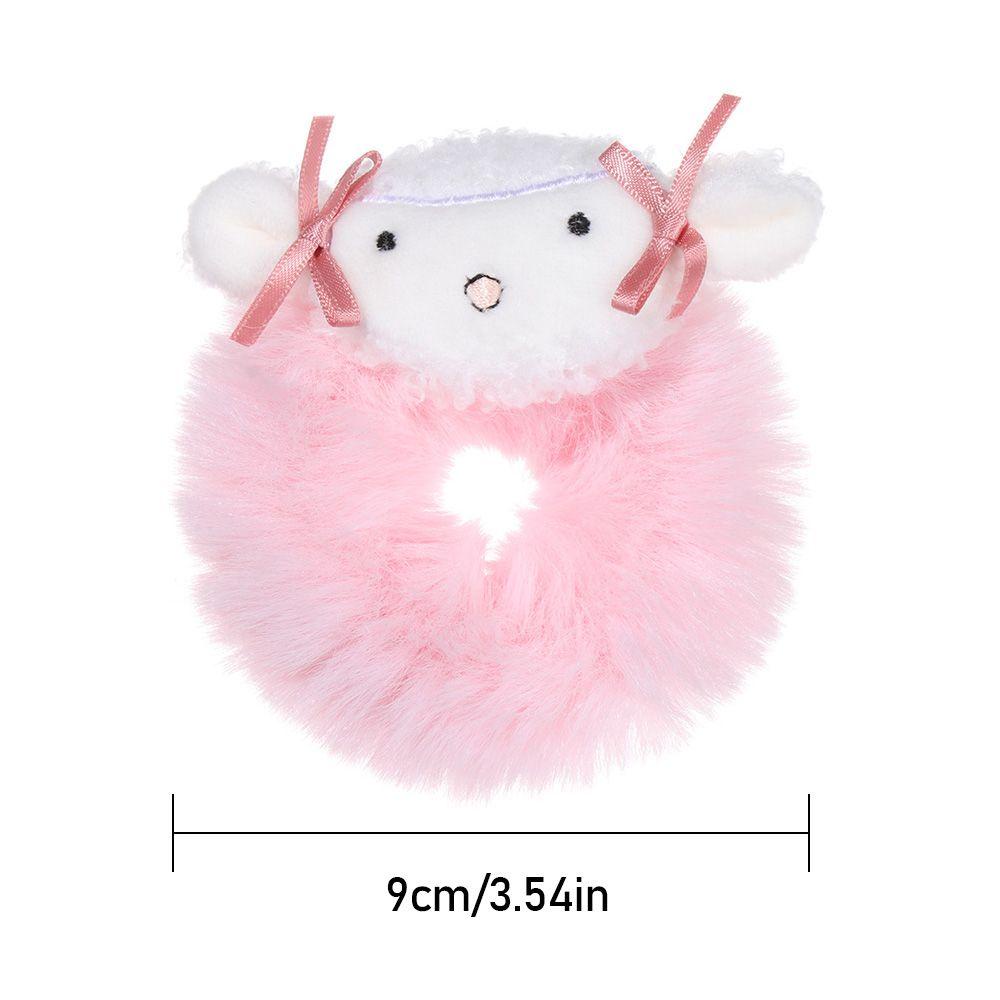 ZAIJIE24 Dây Cột Tóc Lông Nhung Dễ Thương Xinh Xắn