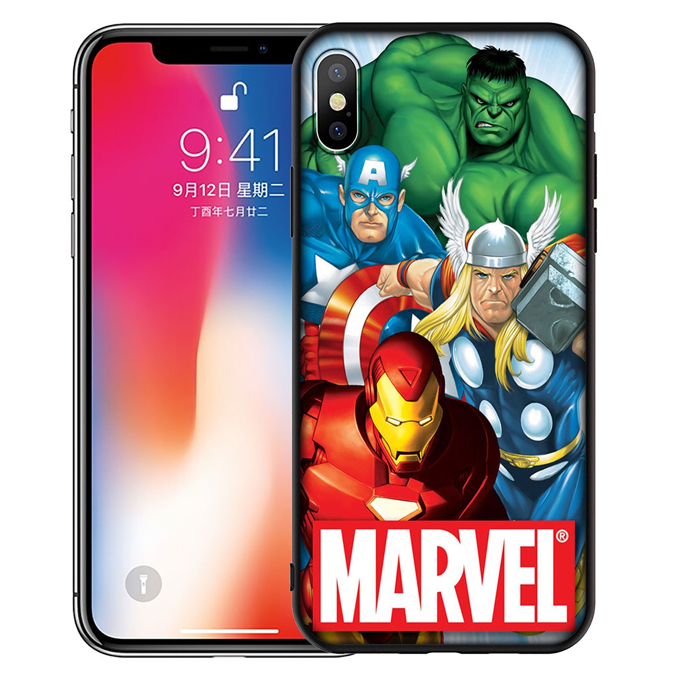 MARVEL COMICS Ốp Lưng Silicone Mềm In Hình Truyện Tranh Marvel Cho Xiaomi Redmi Note 9 / 7 Pro / 9a / 7a / 9c / Note7 / Note9 / 9pro / 7pro