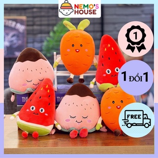 Dưa hấu bông mềm mịn cute giá rẻ, thú nhồi bông mini đáng yêu cho bé