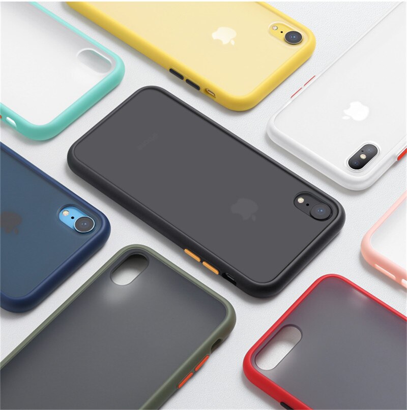 Đối Với Ốp Lưng Xiaomi Redmi 7 7A 8 8A 9 9A 9C K20 Pro Khung đơn Giản Matte Skin Feel Case Điện Thoại