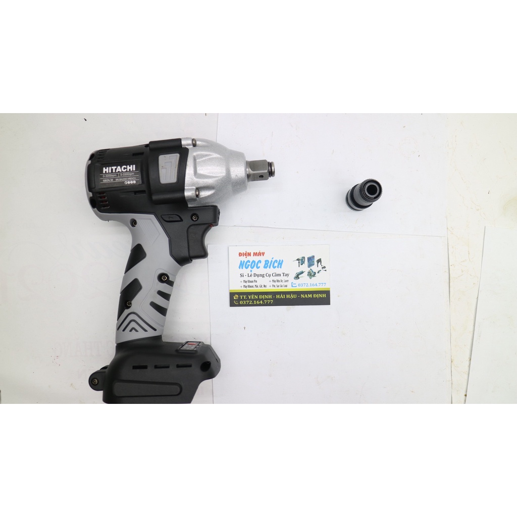Thân máy siết bulong Hitachii không chổi than đầu 2 trong 1 Tặng 1 Đầu chuyển vít
