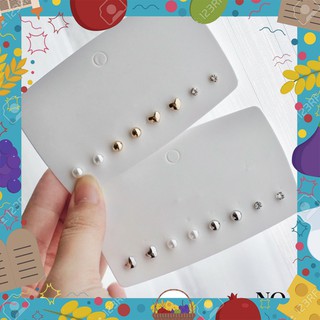 Set khuyên tai bạc s925 bông tai nữ bạc sét 10