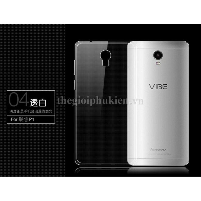 Ốp lưng Lenovo Vibe P1 dẻo trong siêu mỏng 0.5 mm