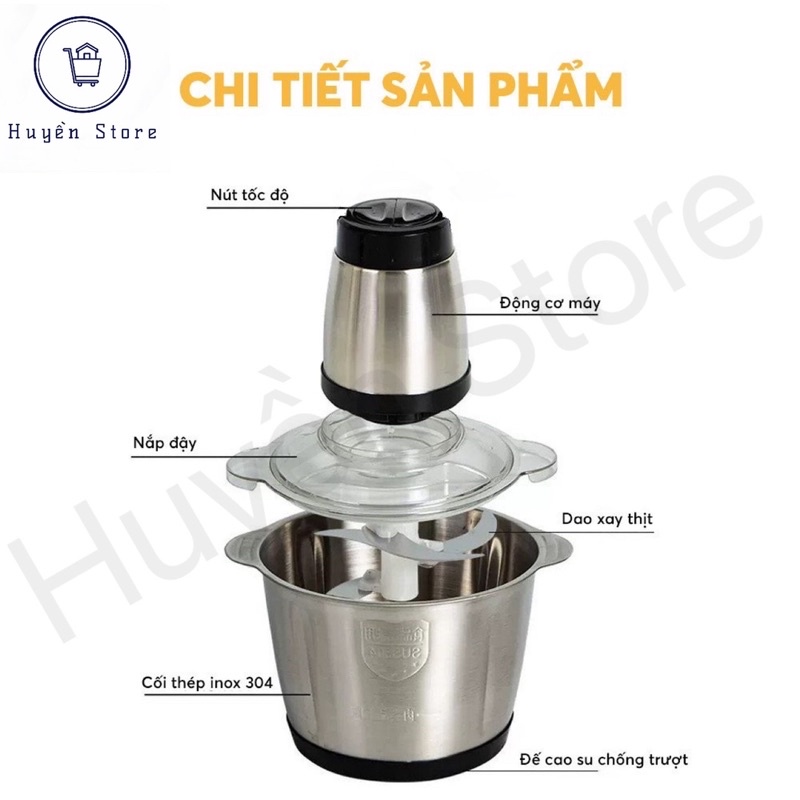 Máy Xay Thịt Đa Năng Inox 304 KITCHEN EXPERT Dung Tích 2L