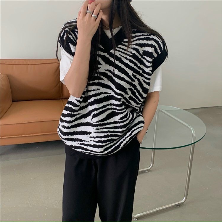 Áo Thun GILE Xuân Hè Loang Ngựa Vằn Form Rộng Unisex Ulzzang (không kèm áo sơ mi) AT14