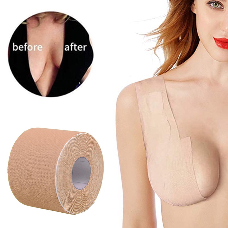 Băng Keo Dán Ngực Vải 5M, Miếng Dán Ngực Tạo Khe Nâng Đỡ Đa Năng ZANA BRA B05