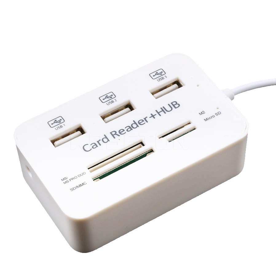 Multifunction USB 2.0 Hub USB Splitter 3 Ports USB Combo Support SD/Micro