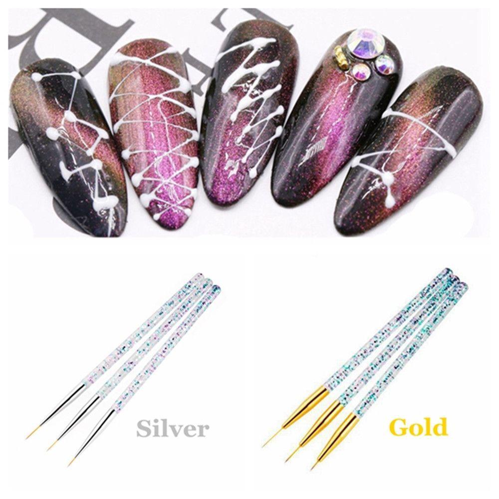 ME Set 3 Bút Vẽ Móng 3D Siêu Mỏng 7 / 9 / 11 / 15cm