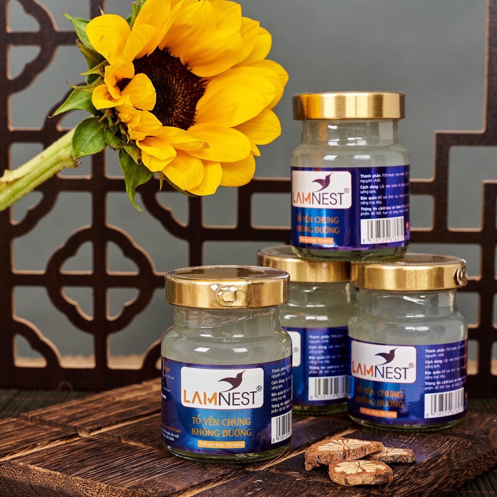 Combo 10 hũ Yến chưng sẵn 30% yến Lamnest- yensaocaocaplamnest
