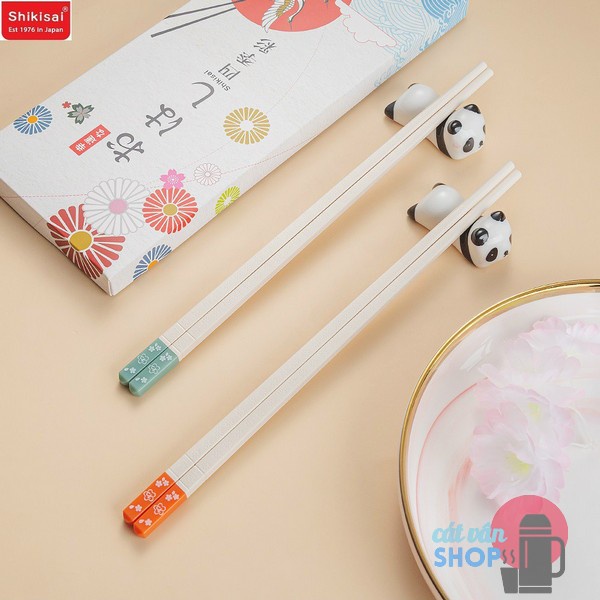 Set 5 đôi đũa Kháng Khuẩn Shikisai Yosakoi Buchi Sợi Thủy Tinh, Chống Nấm Mốc, Chịu Nhiệt  AL-1127