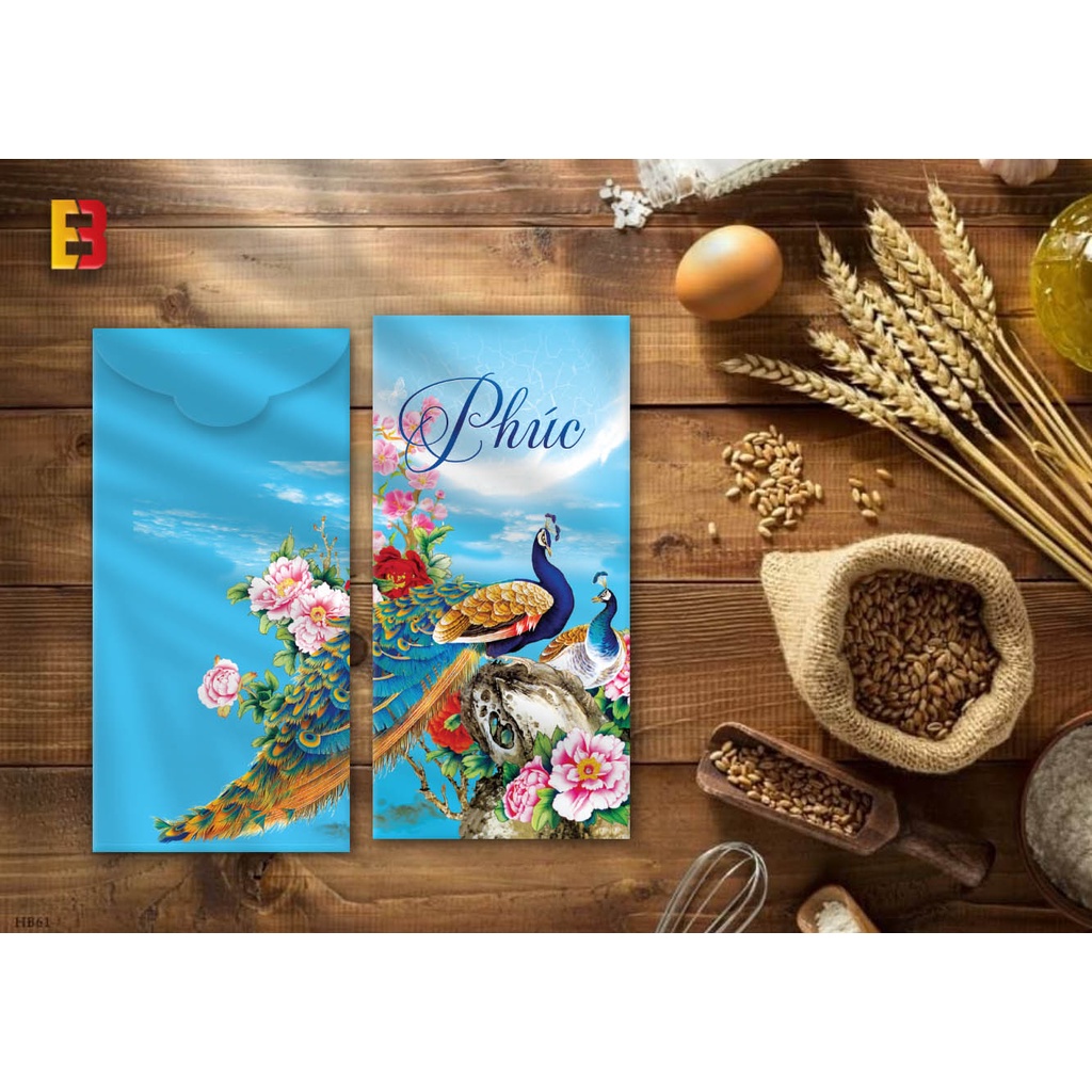 Combo 100 Bao Lì Xì chủ đề chim cá mùa xuân