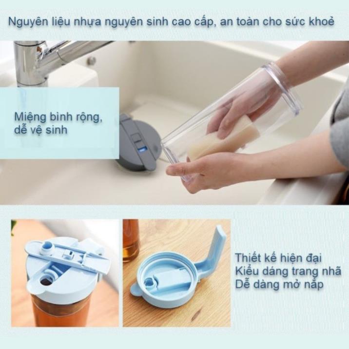 Bình nước Biwa 1200ml INOCHI sản xuất từ chất liệu nhựa AS nguyên sinh an toàn, bền và đặc biệt không gây độc hại