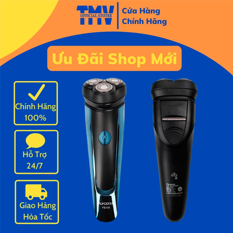 Máy cạo râu FS318 cao cấp cho nam mini bỏ túi đa năng sạc điện chính hãng FLYCO TMV Official