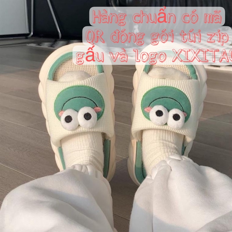 Dép bông đi trong nhà con Ếch dễ thương phong cách Ulzzang