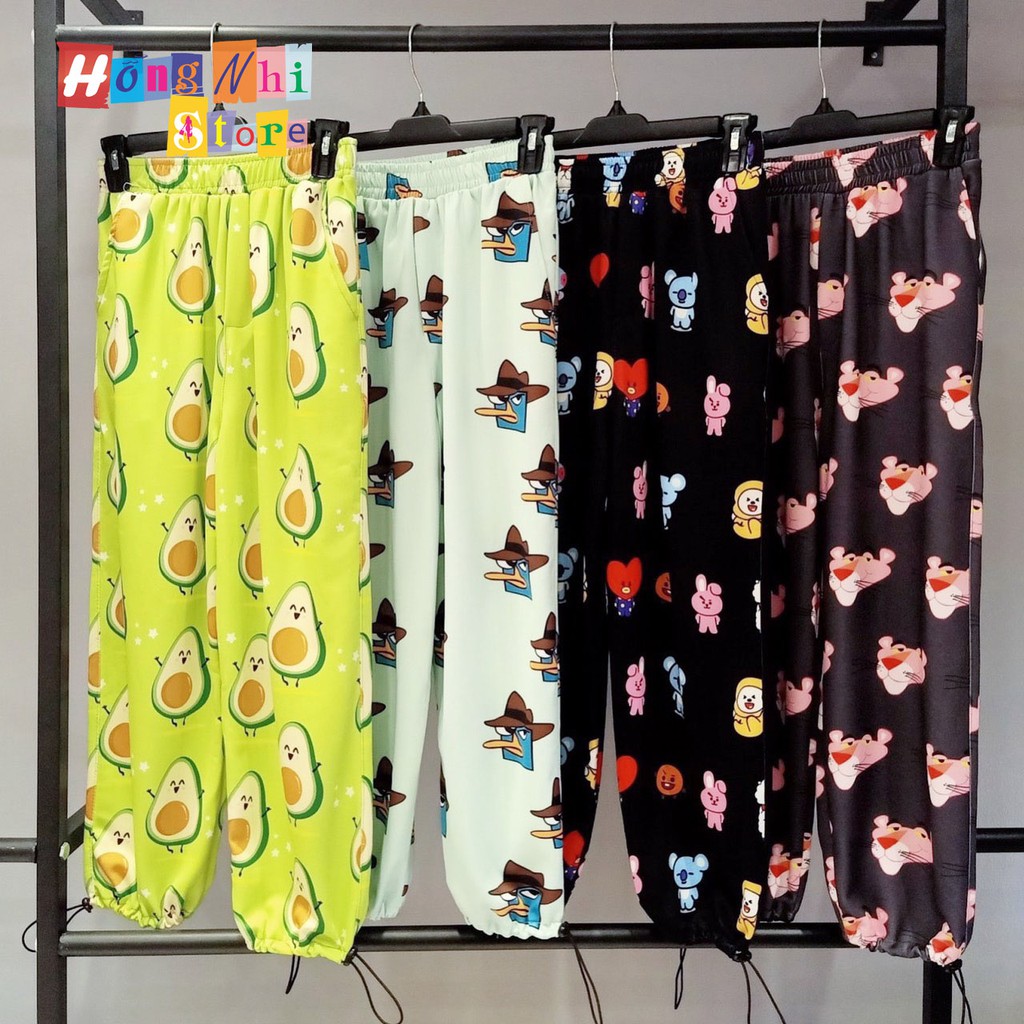 QUẦN JOGGER CARTOON PANT UNISEX, QUẦN CON THỎ, QUẦN HOẠT HÌNH DÀI LƯNG THUN BO LAI - MM