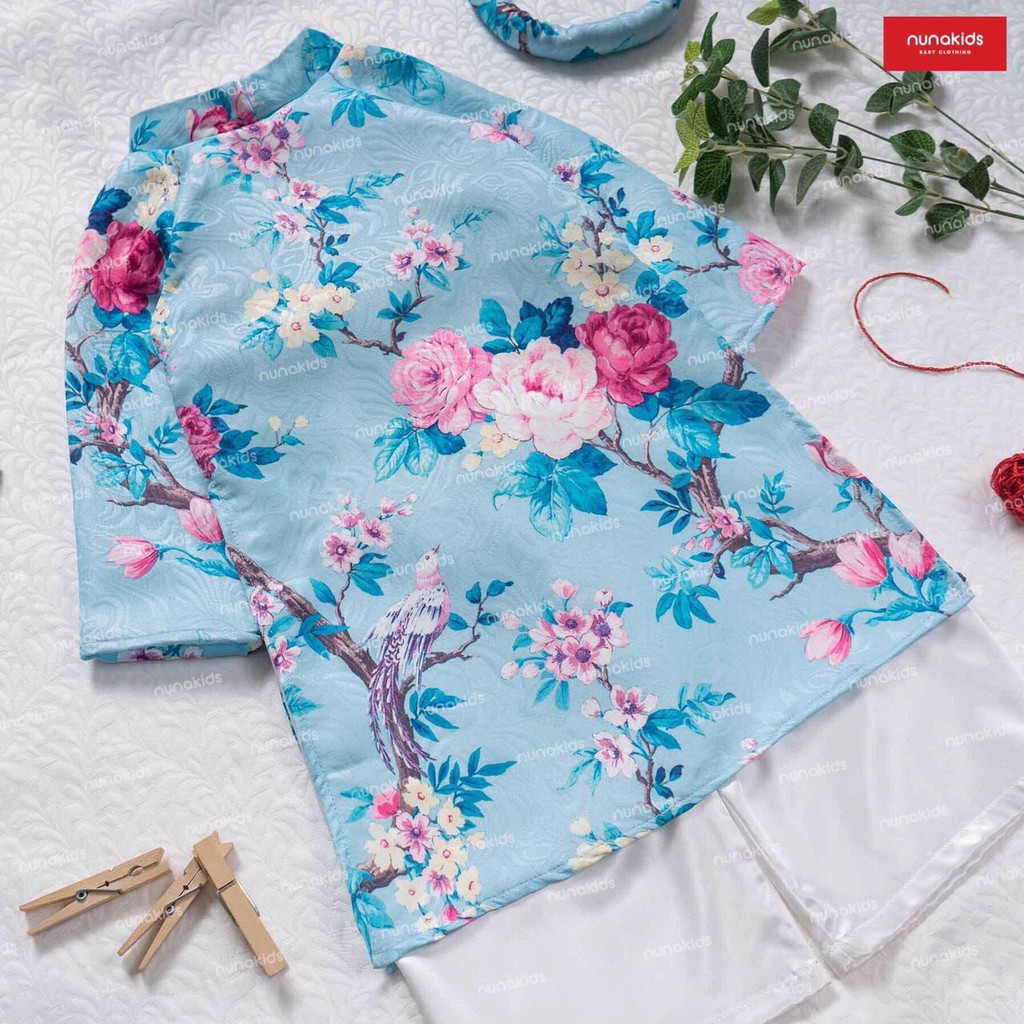 ÁO DÀI CÁCH TÂN SIÊU XINH, SIÊU CUTE HẠT ME CHO BÉ YÊU