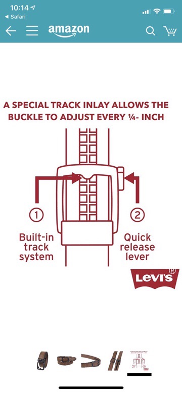 Nịt LEVIS nam tăng đưa da thật