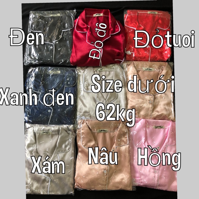 Bộ pizama tay dài quần dài phi lụa hàng đẹp size to
