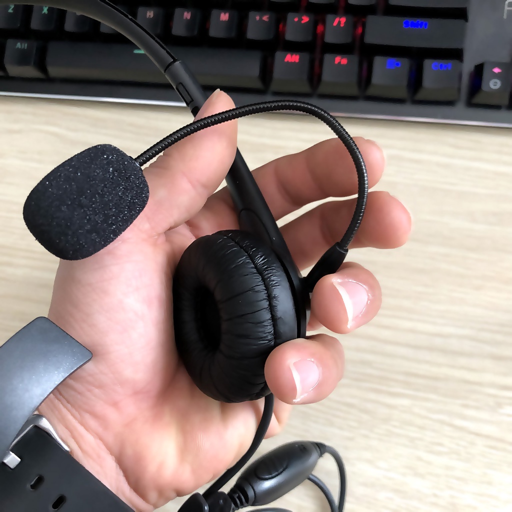 Tai nghe chụp đầu, ôm tai kèm Mic cho bộ đàm Motorola, Kenwood, Icom, Baofeng,... - Hàng cao cấp