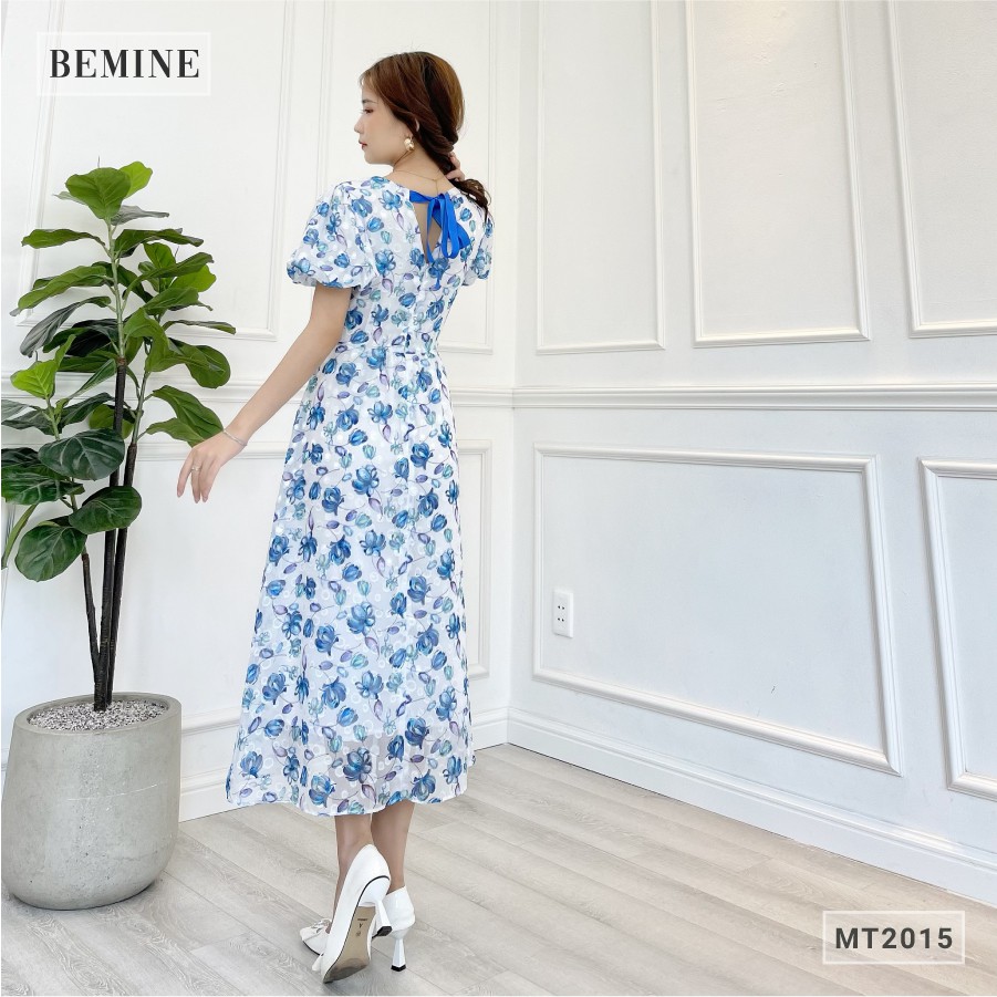 Đầm bông tay phồng dáng dài BEMINE MT2015TRANG | BigBuy360 - bigbuy360.vn