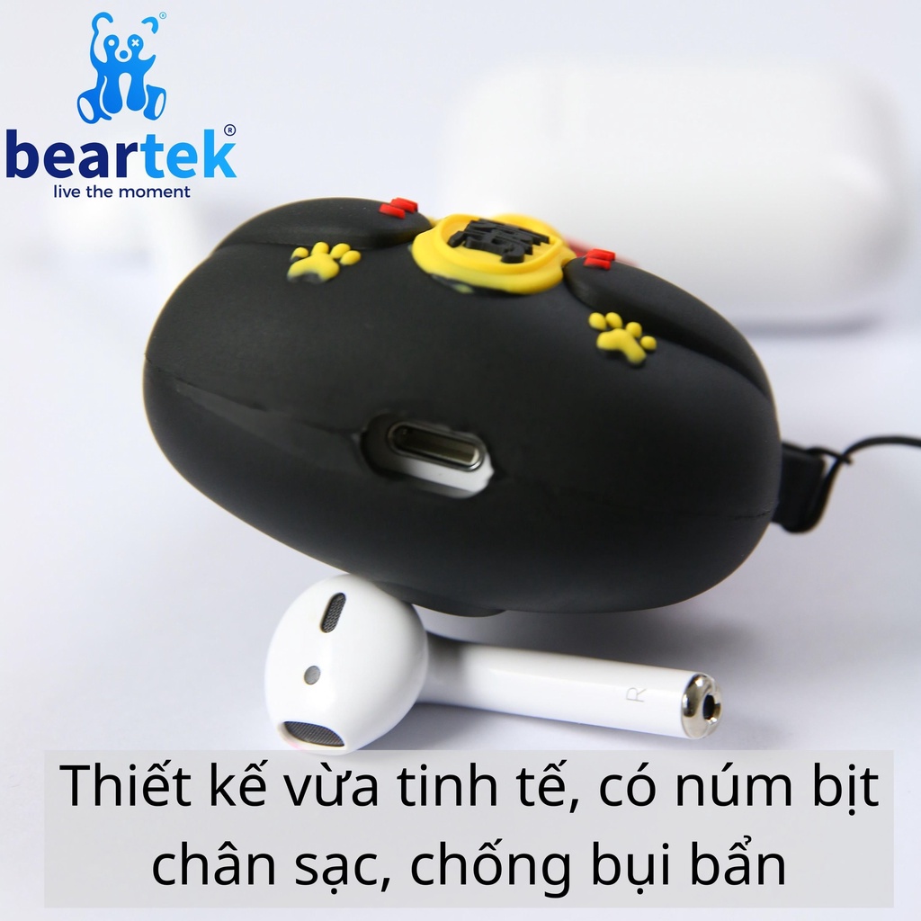 Vỏ ốp case bảo vệ bao đựng tai nghe không dây bluetooth Beartek 1/2/Pro/i12/i9/i7/i12