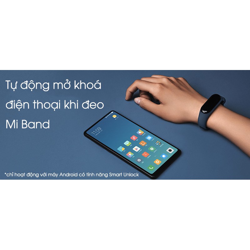 [Mã SKAMCLU9 giảm 10% đơn 100K] Vòng tay thông minh Xiaomi Mi Band 3 Màn hình cảm ứng, đo nhịp tim, nhận cuộc gọi