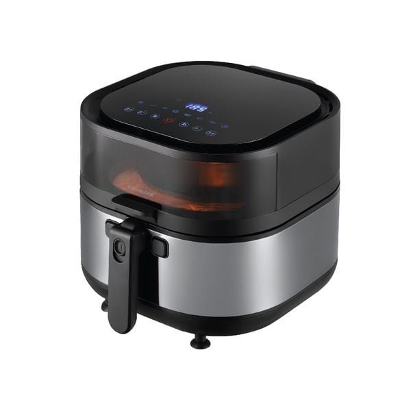 Nồi chiên không dầu Lock&amp;Lock Visible Stirring Air Fryer 7.2L - màu đen EJF596BLK bảo hành 12 tháng chính hãng