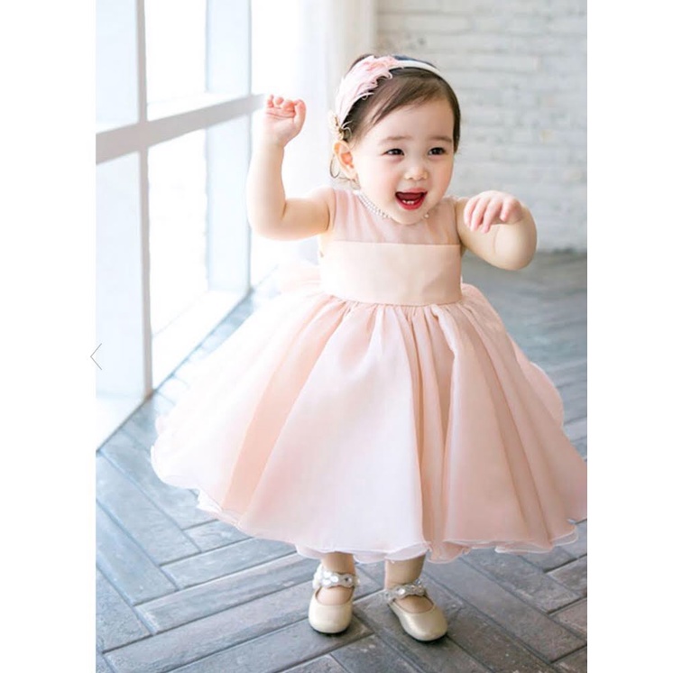 Đầm công chúa bé gái,váy công chúa chất liệu voan cao cấp màu trắng & Hồng đính ngọc cực xinh cho bé