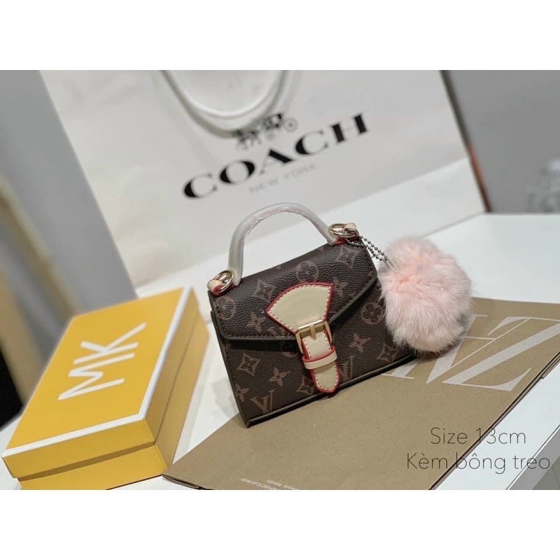 Túi mini Lờ Vê chất da đeo chéo cầm tay dễ thương giá Xả Kho