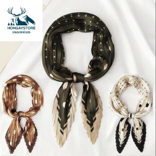 Khăn Turban hình thoi 44x102cm xếp vân xếp đeo cổ, đội đầu, buộc cổ tay