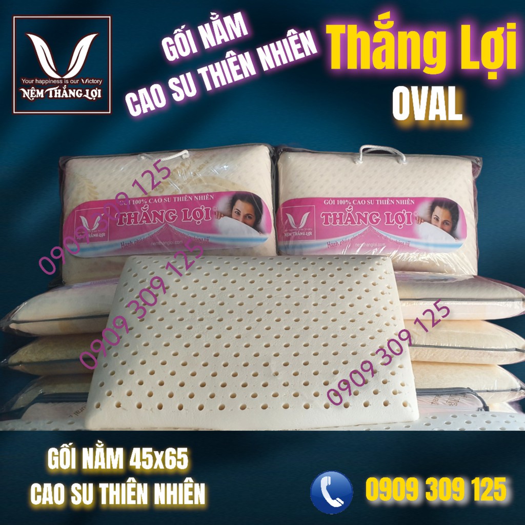 gối cao su thiên nhiên 100% Thắng lợi chính hãng êm mềm chống đau vai gáy