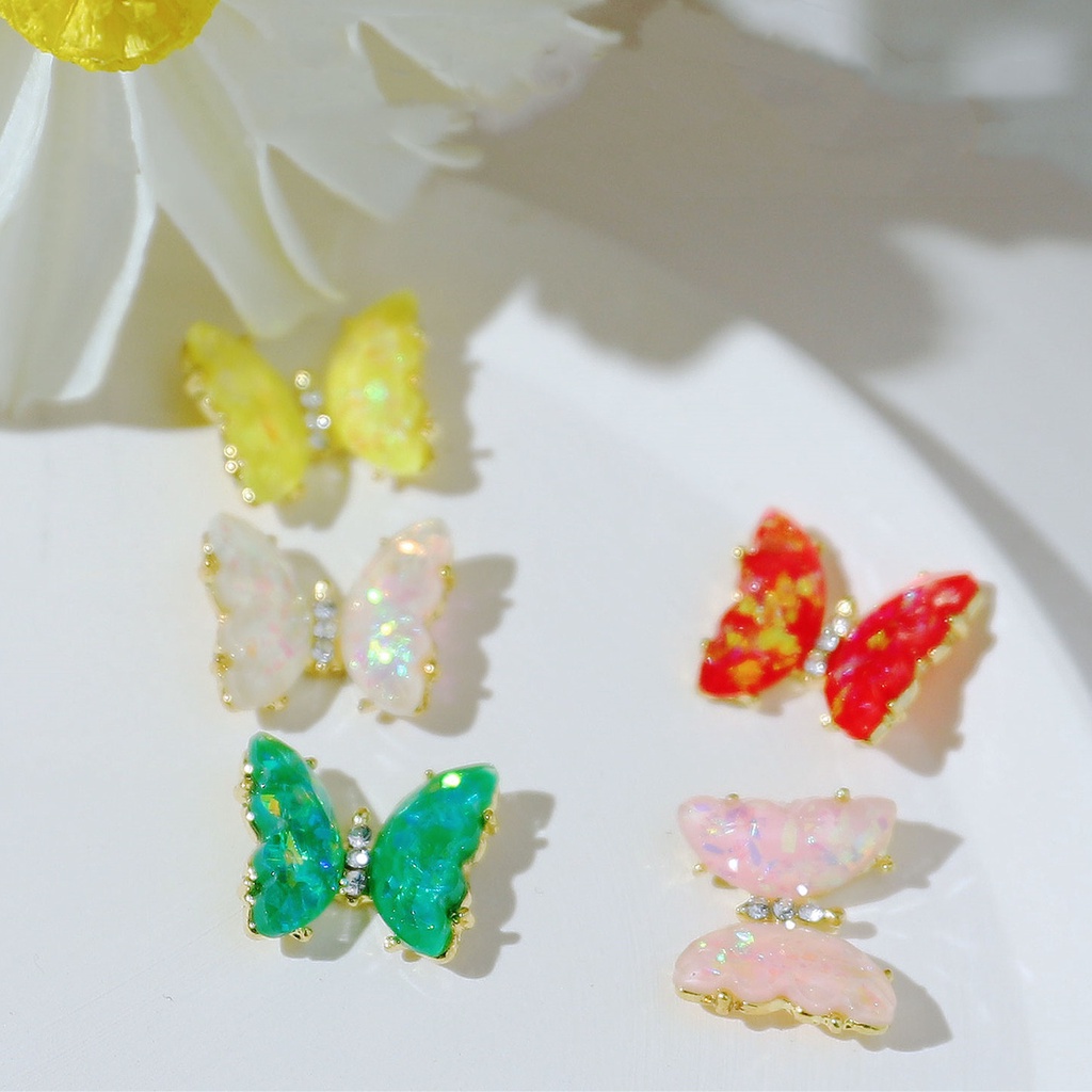 Phụ kiện trang trí móng Misscheering bằng hợp kim hình bướm ba chiều xinh xắn