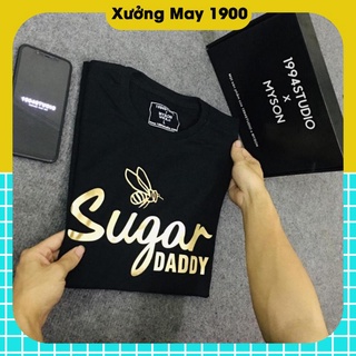 [ Xả Kho ] Áo phông Sugar Daddy và Sugar Baby Áo unisex, áo phông nam nữ đen trắng from rộng, vải cotton xịn