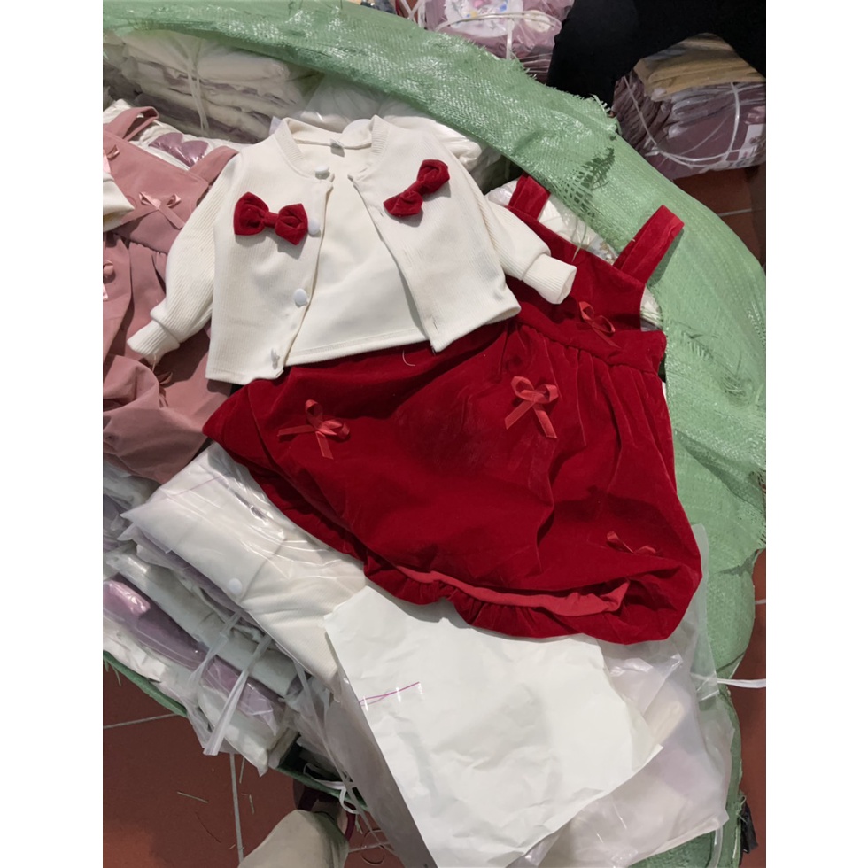 Set váy nơ xinh X-kid điệu đà bé gái