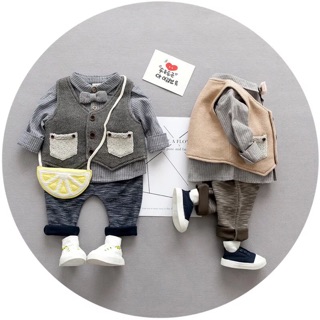 Sale sock set quần áo trẻ em sơmi gile