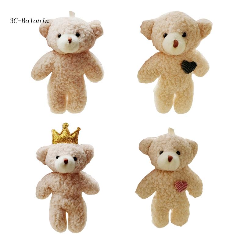 Móc Khóa Hình Gấu Bông Siêu Mềm Mini Nhiều Họa Tiết Dành Cho Ba Lô Giáng Sinh