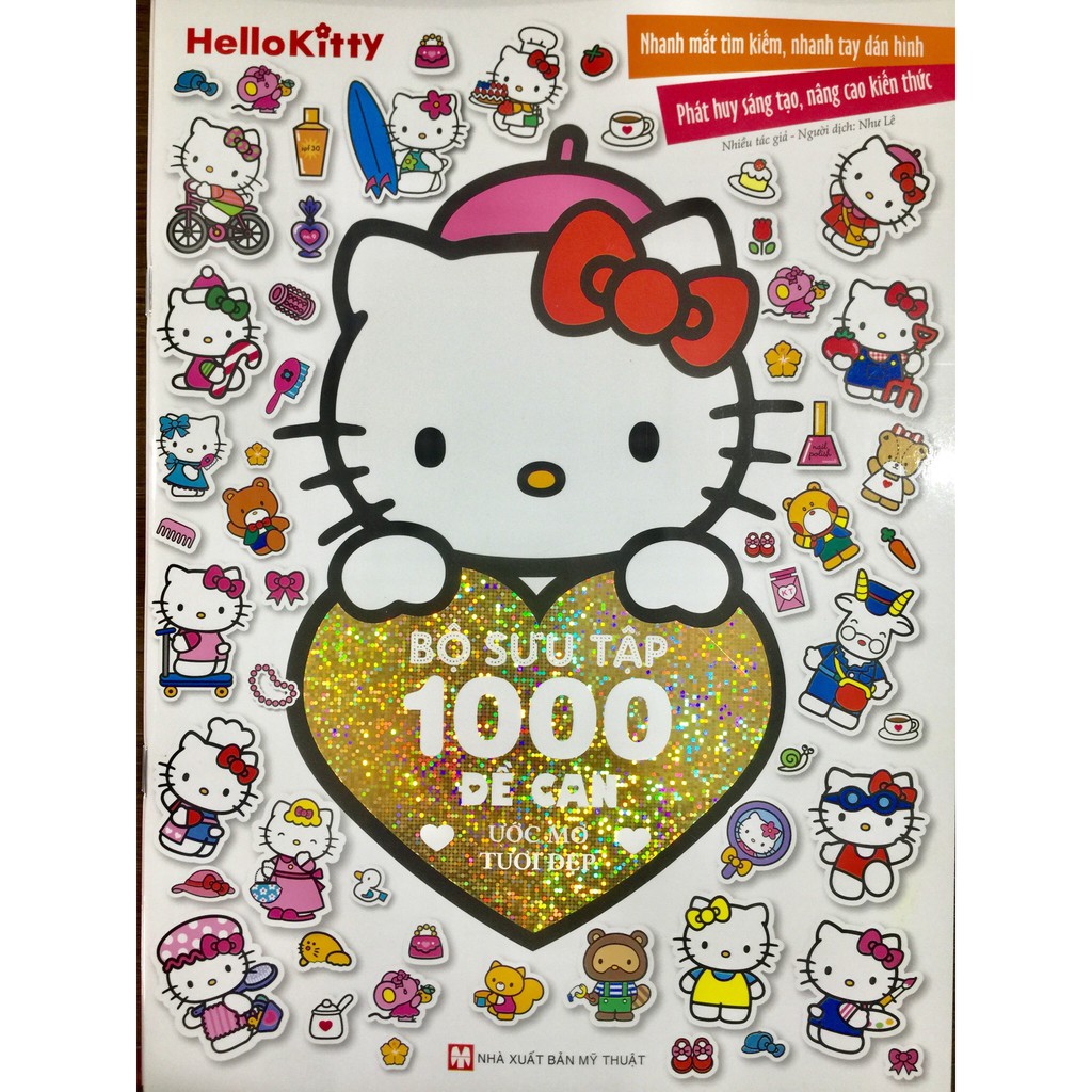 Sách - Hello Kitty - BST 1000 Đề Can - Ước Mơ Tươi Đẹp