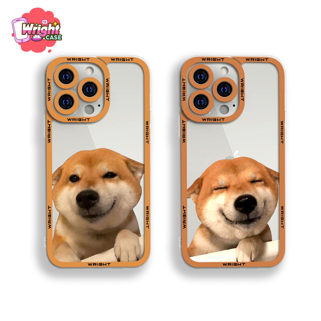 Ốp lưng iphone cạnh vuông cho cặp đôi hình chó đáng yêu wrightcase 6plus/6splus/7/8/x/xs/11/12/pro/max/plus/promax