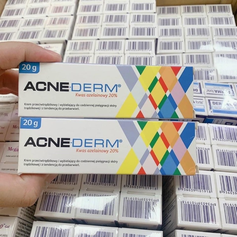 Acnederm, Kem giảm mụn và thâm nám với acid azelaic 20% tác dụng tương tự Skinoren 20g