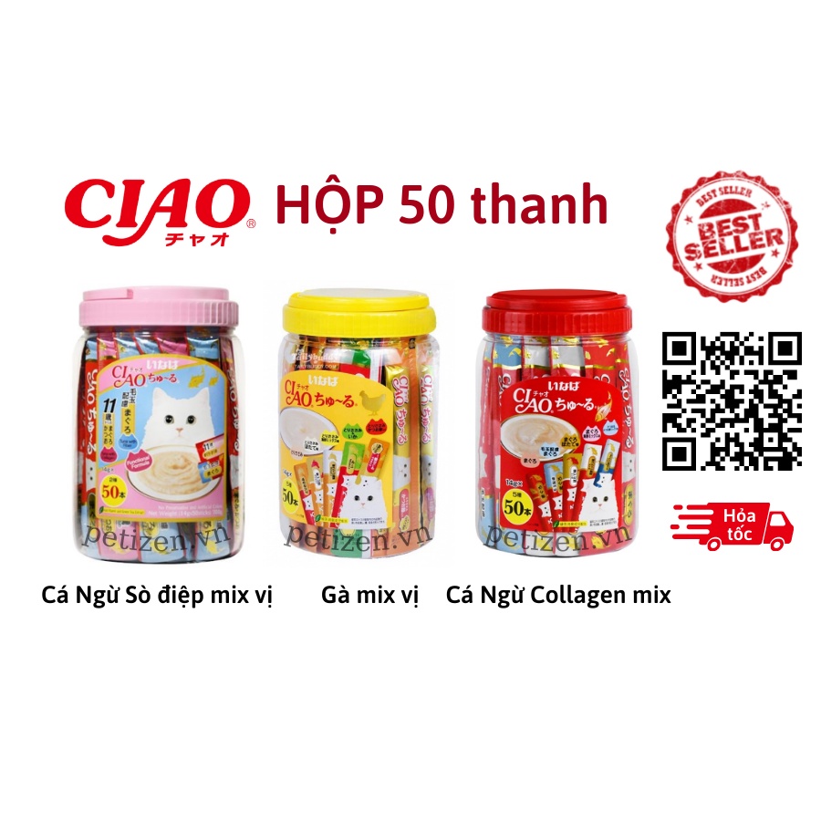 Súp thưởng cho Mèo Ciao hộp 50 thanh