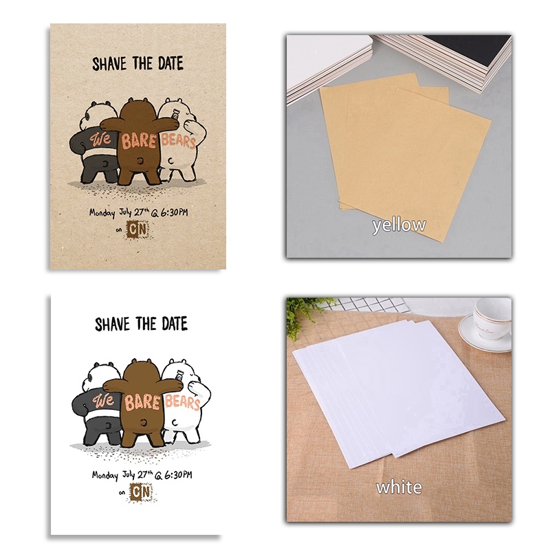 Áp Phích Trang Trí Phòng Khách / Quán bar Hình we bare bears Chất Lượng Cao