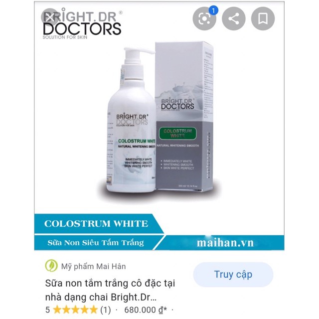 Sữa non cô đặc Bright Doctors Colostrum White 300ml