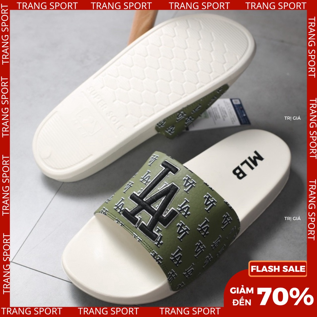 Dép MLB sandal nam nữ unisex thêu nổi phối màu độc đáo Fullbox
