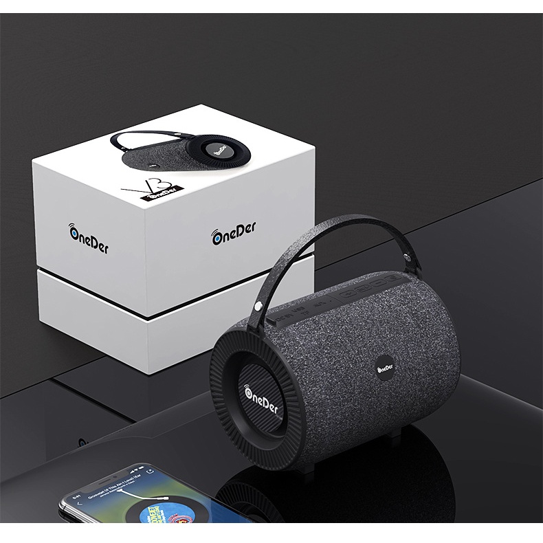 Loa Bluetooth Không Dây Xách Tay OneDer Phantom V3 Bass Mạnh Mẽ Chống Nước Hỗ Trợ Thẻ Nhớ