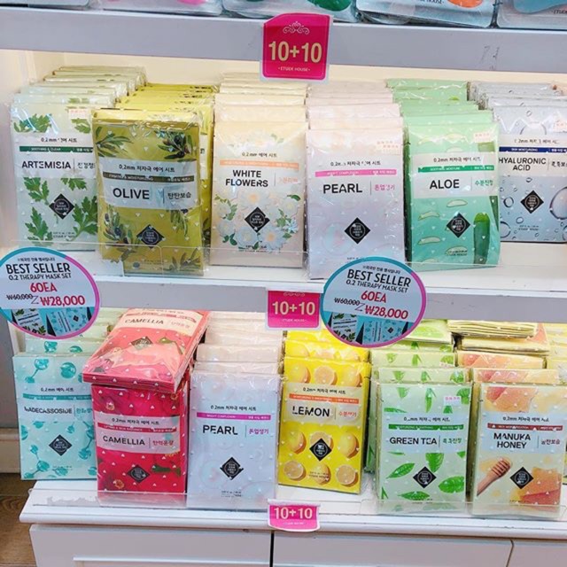 MẶT NẠ GIẤY ETUDE HOUSE ( COMBO 10 MASK )